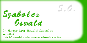 szabolcs oswald business card